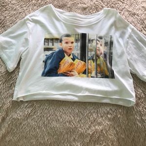 FOREVER21 Stranger Things Eleven crop top